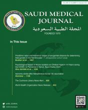 Saudi Medical Journal: 42 (10)