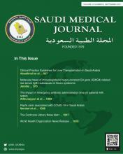 Saudi Medical Journal: 42 (9)