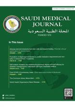 Saudi Medical Journal: 43 (10)