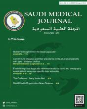 Saudi Medical Journal: 44 (8)