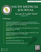 Saudi Medical Journal: 45 (7)
