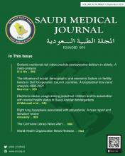 Saudi Medical Journal: 45 (9)