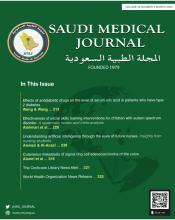 Saudi Medical Journal: 46 (3)